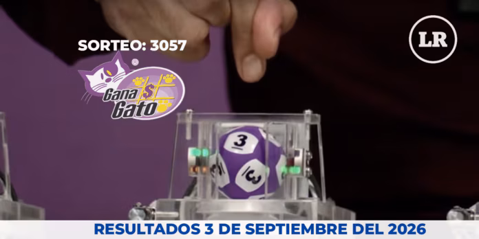 Gana Gato 3057: resultados del sorteo del 3 de septiembre de 2026 y cómo verificar el boleto